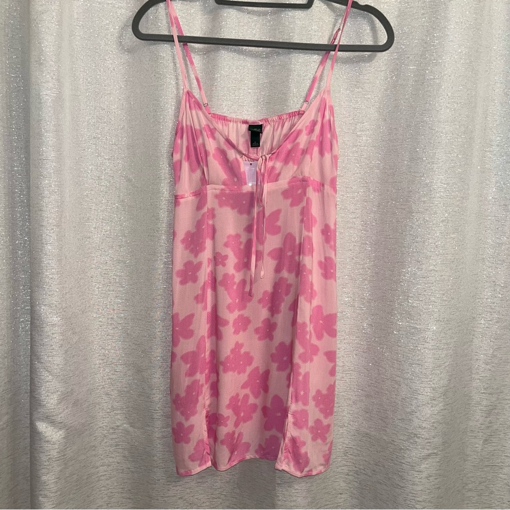 Pink Floral Slip Dress